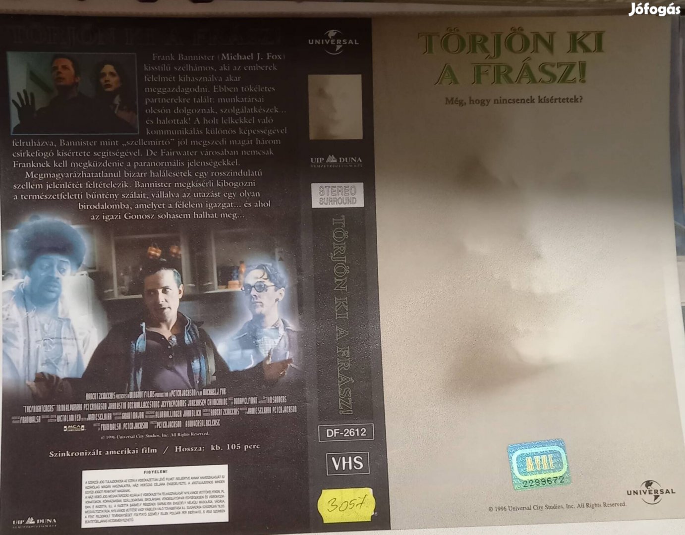 Törjön ki a frász - horror vhs - Michael J. Fox