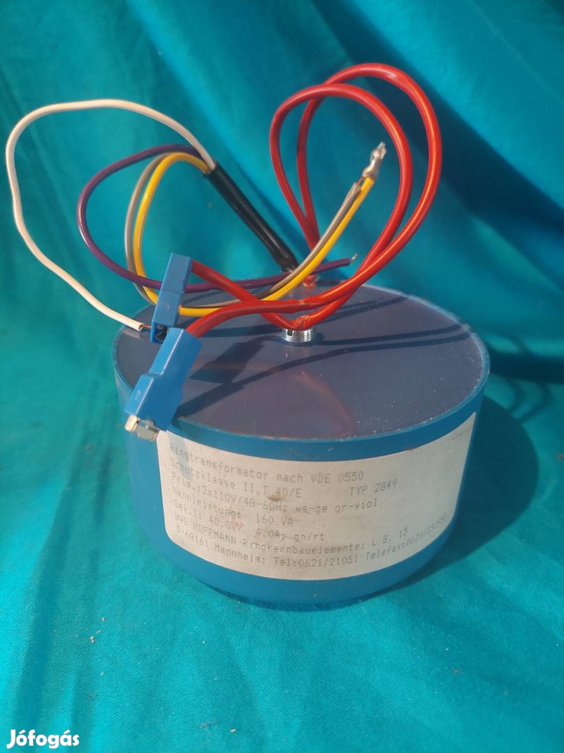 Toroid trafó 160VA Pri.: 220V Sek.:40V transzformátor