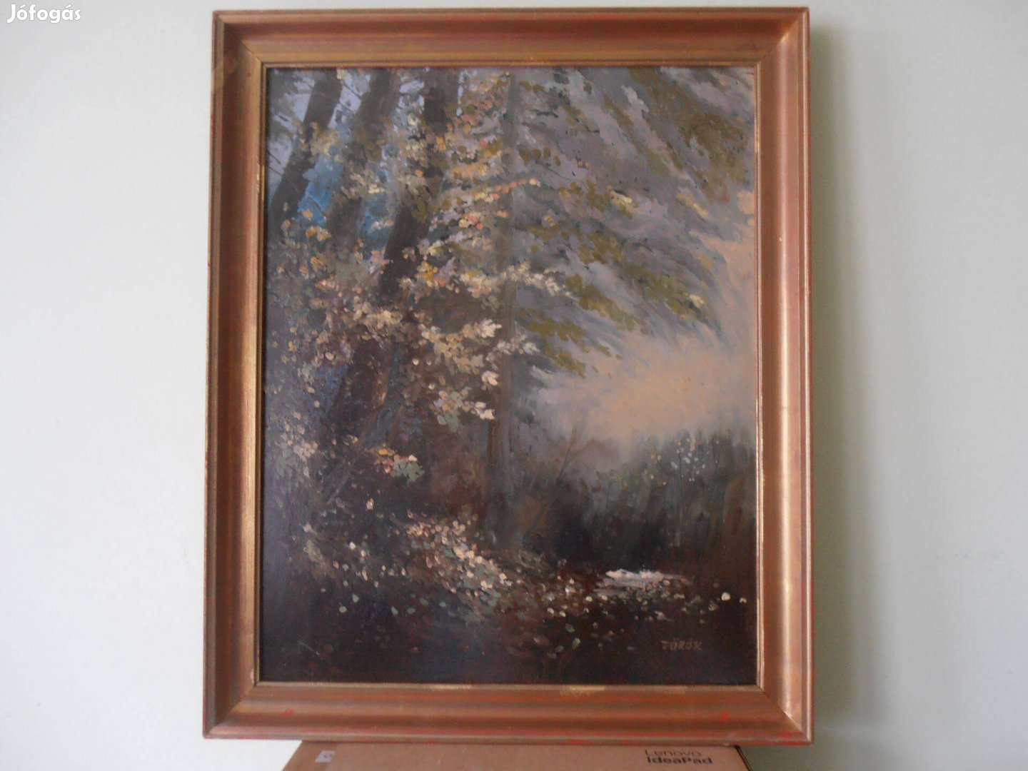 Török Gyula "Ősz" című festmény fa kartonlapon