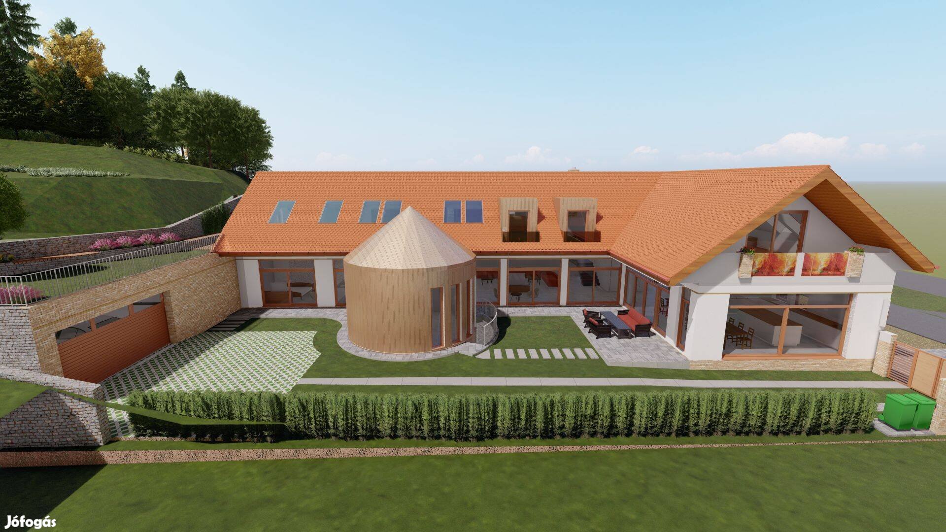 Törökbálint felsővári domb tetején páratlan panorámás telek