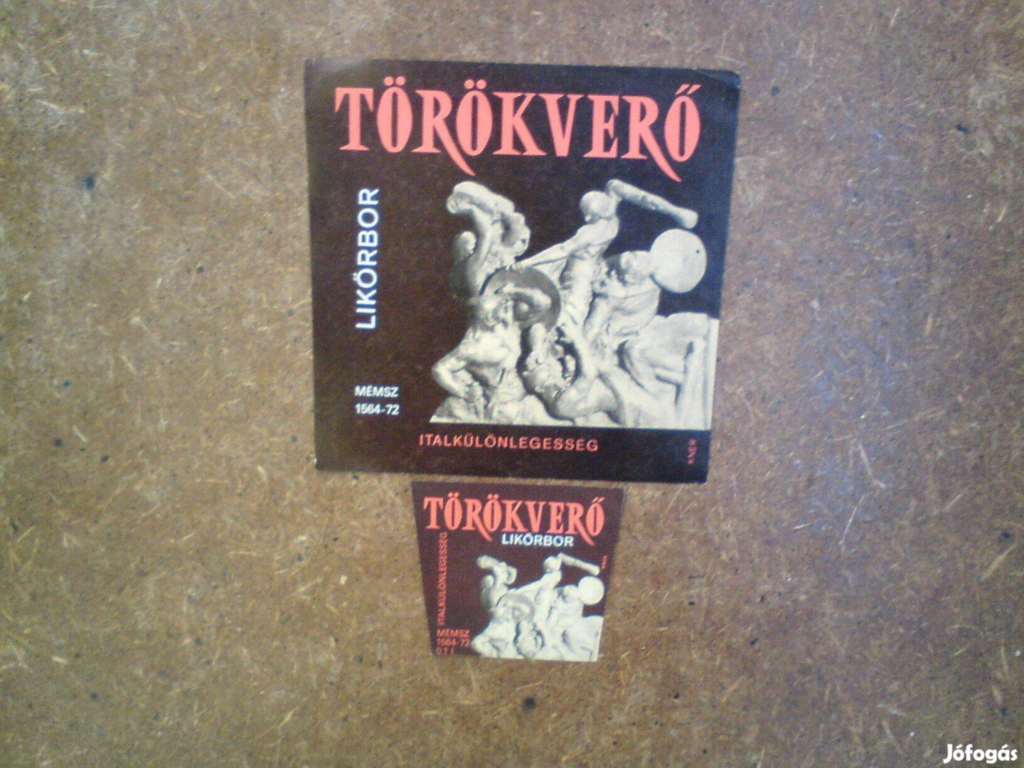 Törökverő - Likőrbor címke 2 db