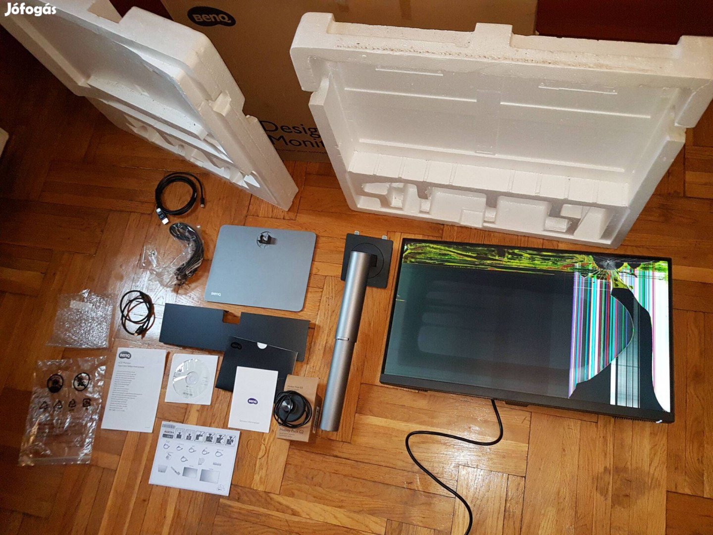 Törött 27" 16:9 Benq IPS monitor tizedáron eladó