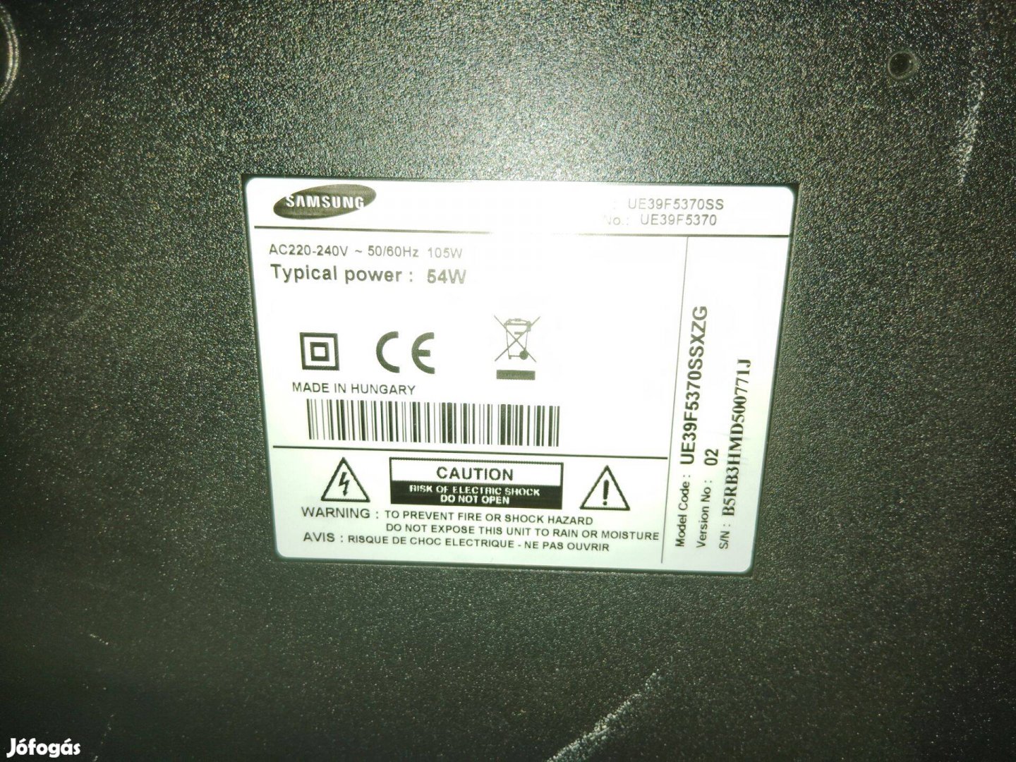 Törött kijelzős Samsung TV