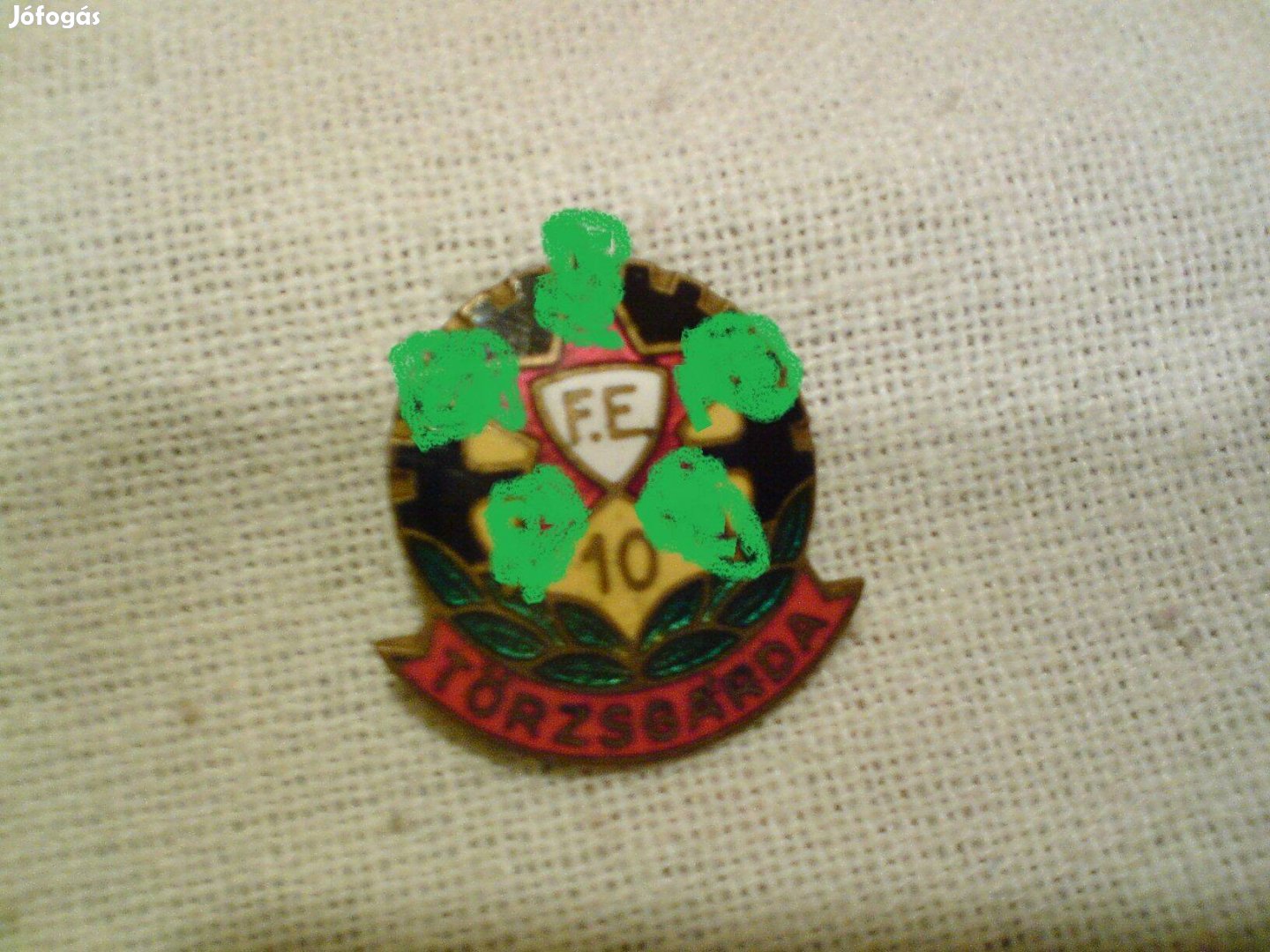 Törzsgárda jelvény, kitűző 10 éves F. E.