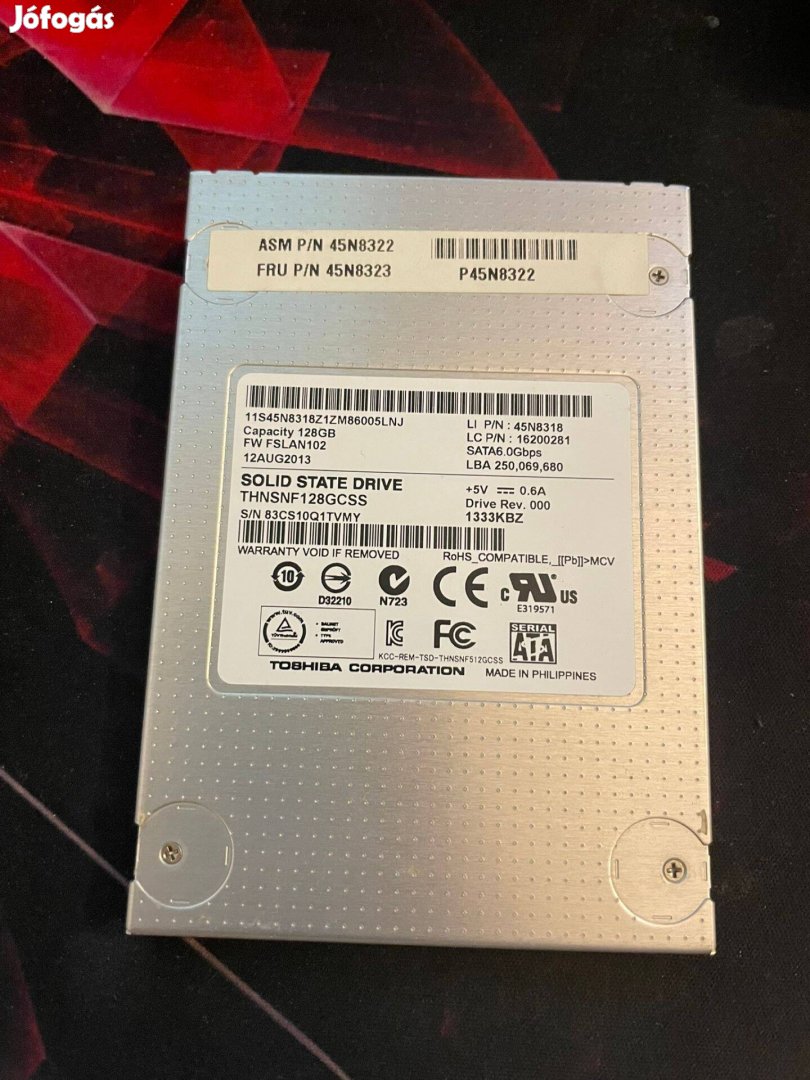 Toshiba 128gb 2.5 ssd