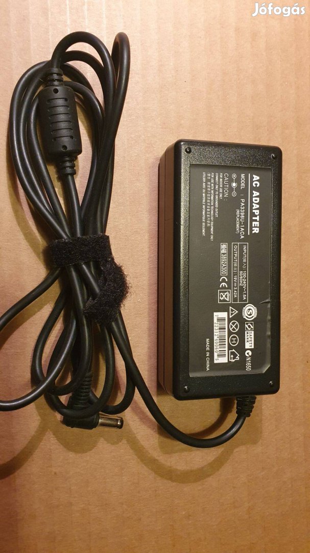 Toshiba 19V 3,42A 65W Laptop notebook töltő adapter tápegység