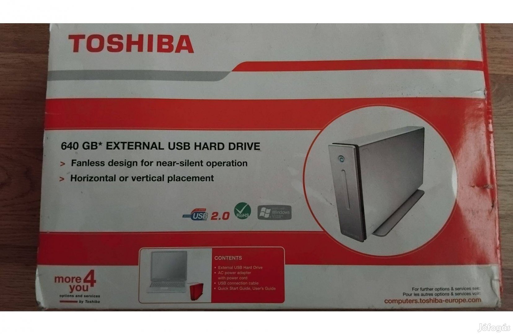 Toshiba 640GB külső merevlemez