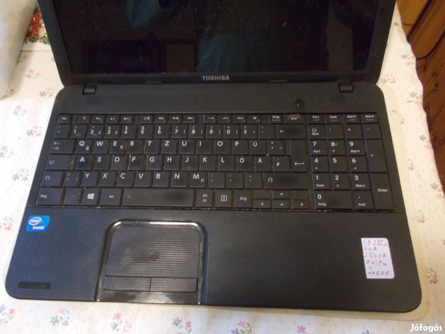 Toshiba C850 i3 alaplap C50 C55 D50 billentyűzet kijelző