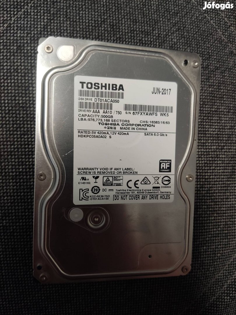 Toshiba HDD 500GB