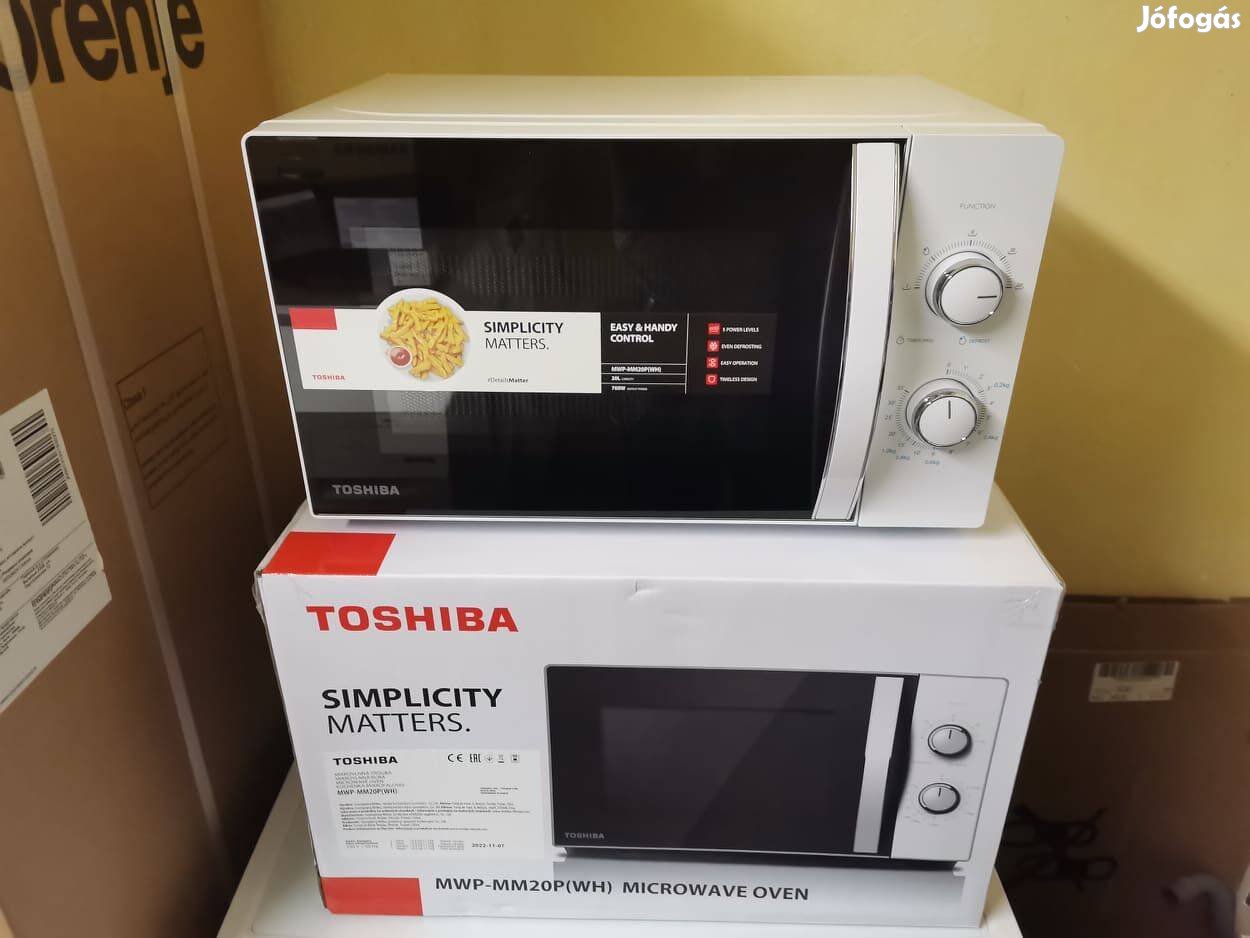 Toshiba MWP-MM20P WH mikrohullámú sütő 1 év garanciával