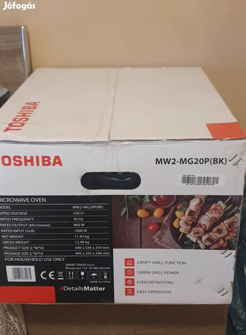 Toshiba Mikróhullám és grill sütő! Vadonatúj. 