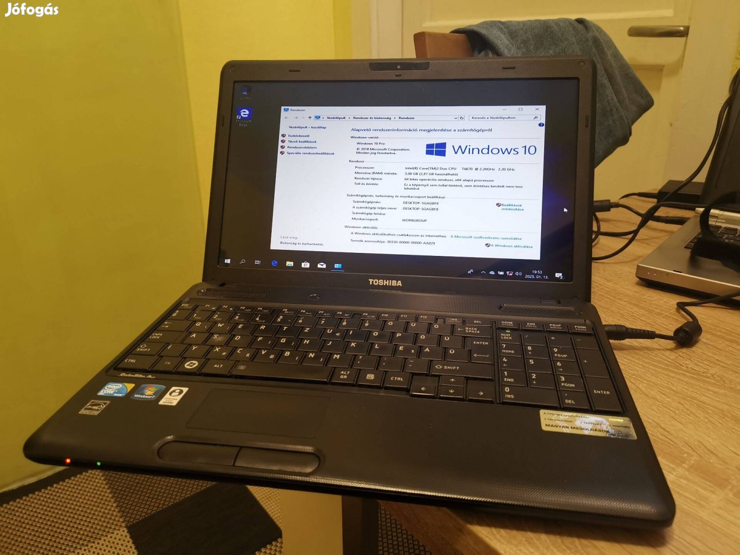 Toshiba Satellite Pro C660 laptop, 15.6 LED , olcsón !!