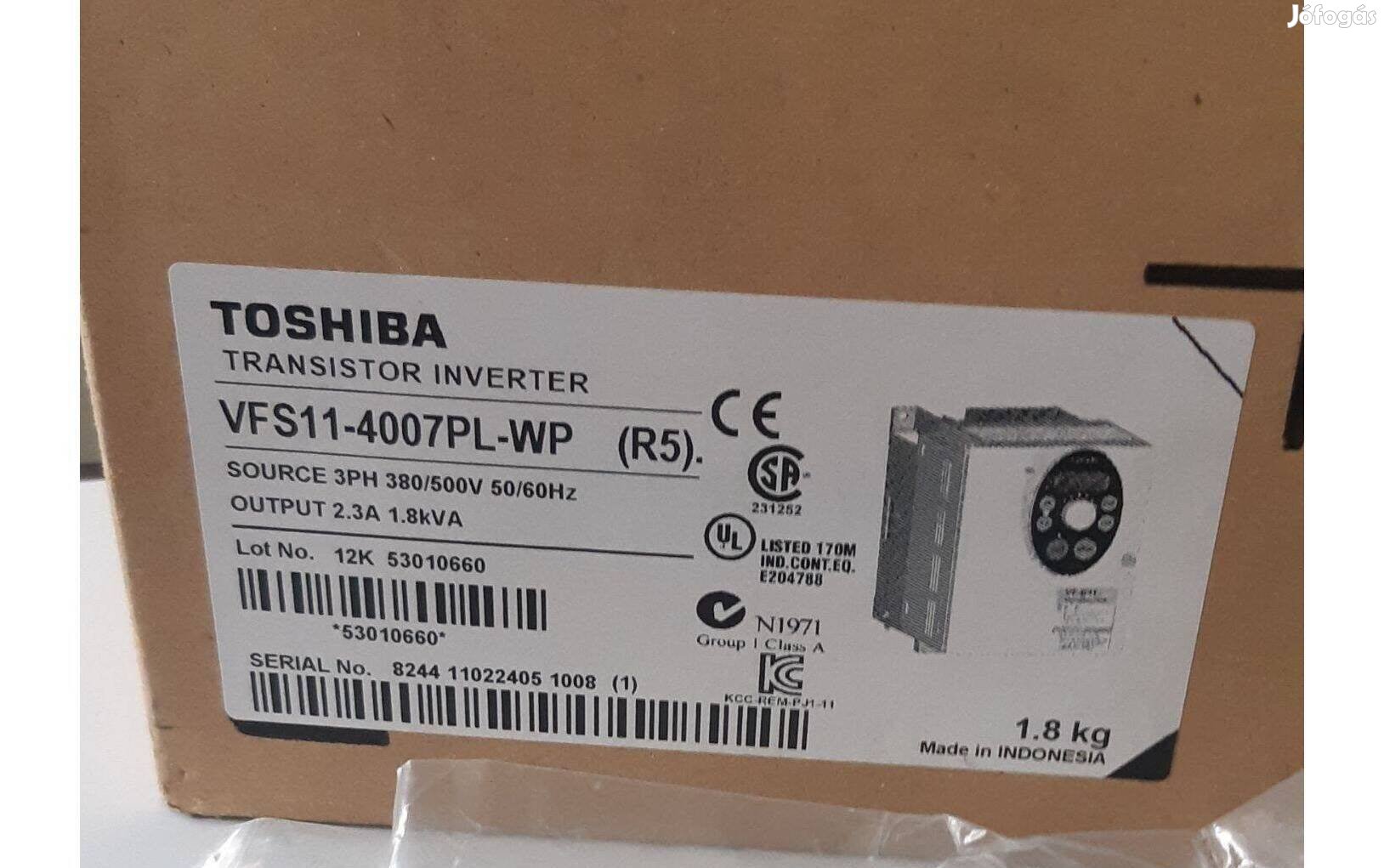 Toshiba VF-S11 frekvenciaváltó 3P 750W