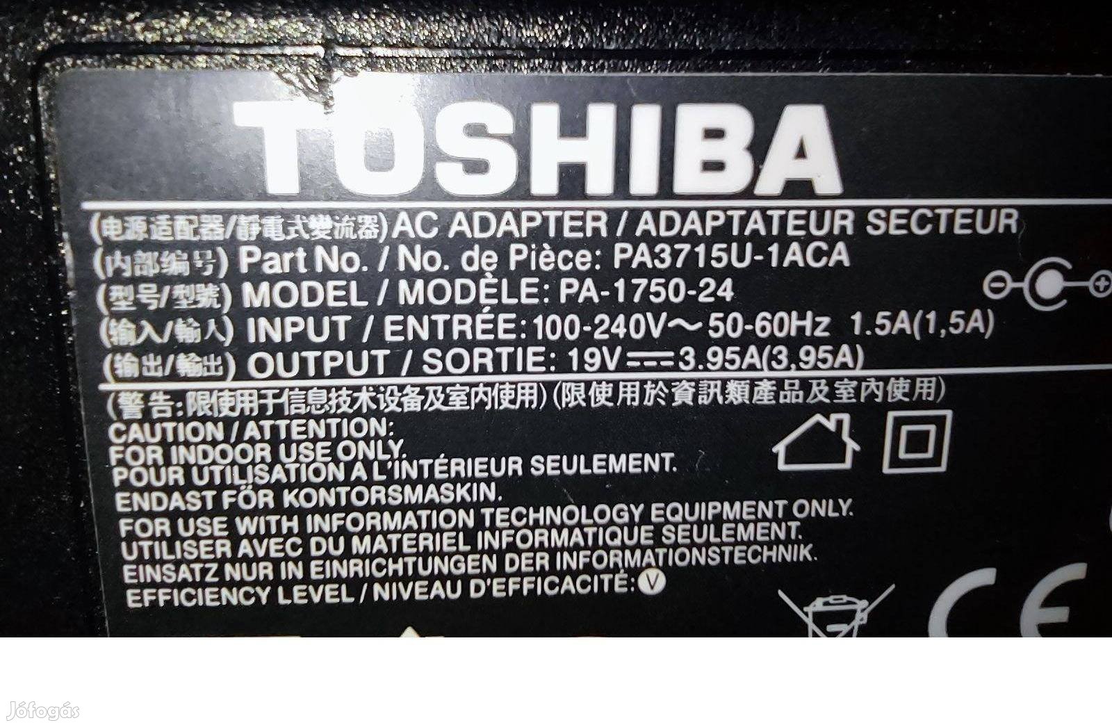 Toshiba laptop tápegység