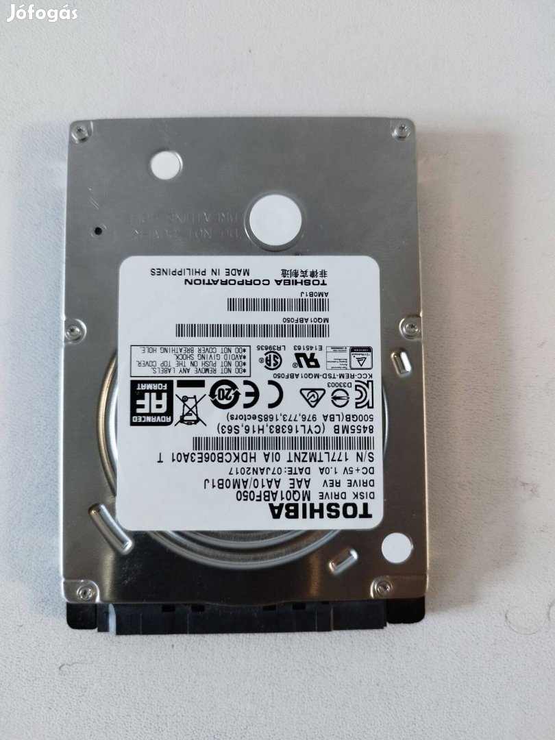 Toshiba nb HDD 500GB eladó