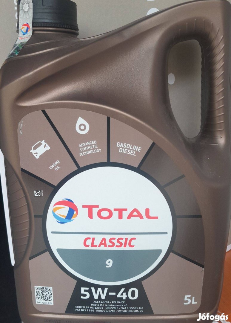 Total 5W- 40 Olaj 5 L