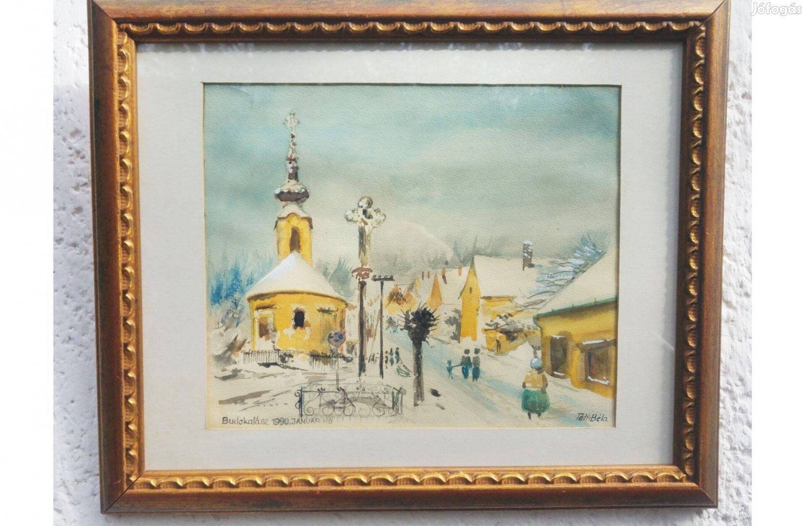 Tóth Béla Budakalász akvarell festménye