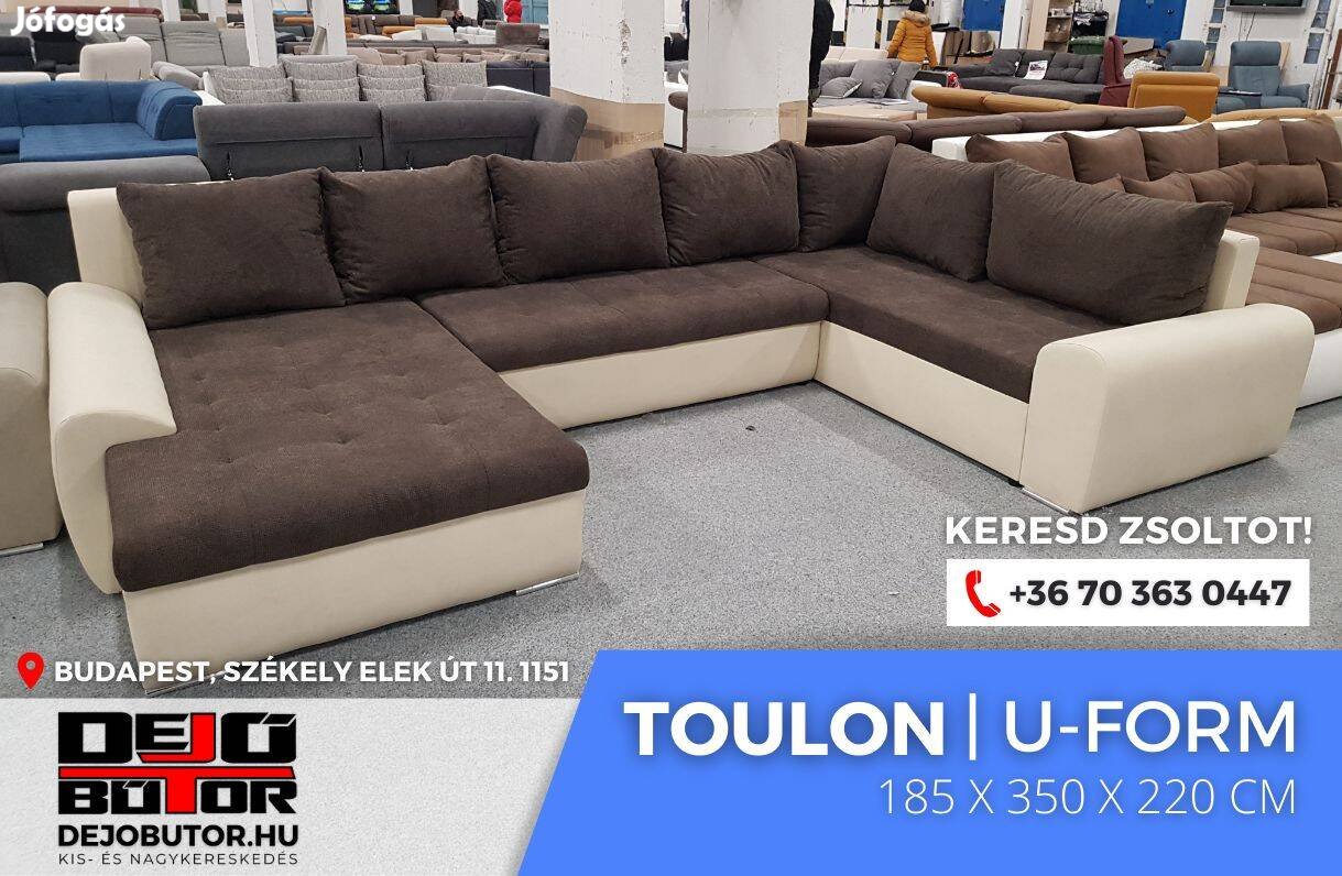 Toulon 1 sarok prémium kanapé ülőgarnitúra 220x350x185 cm ualak bronz