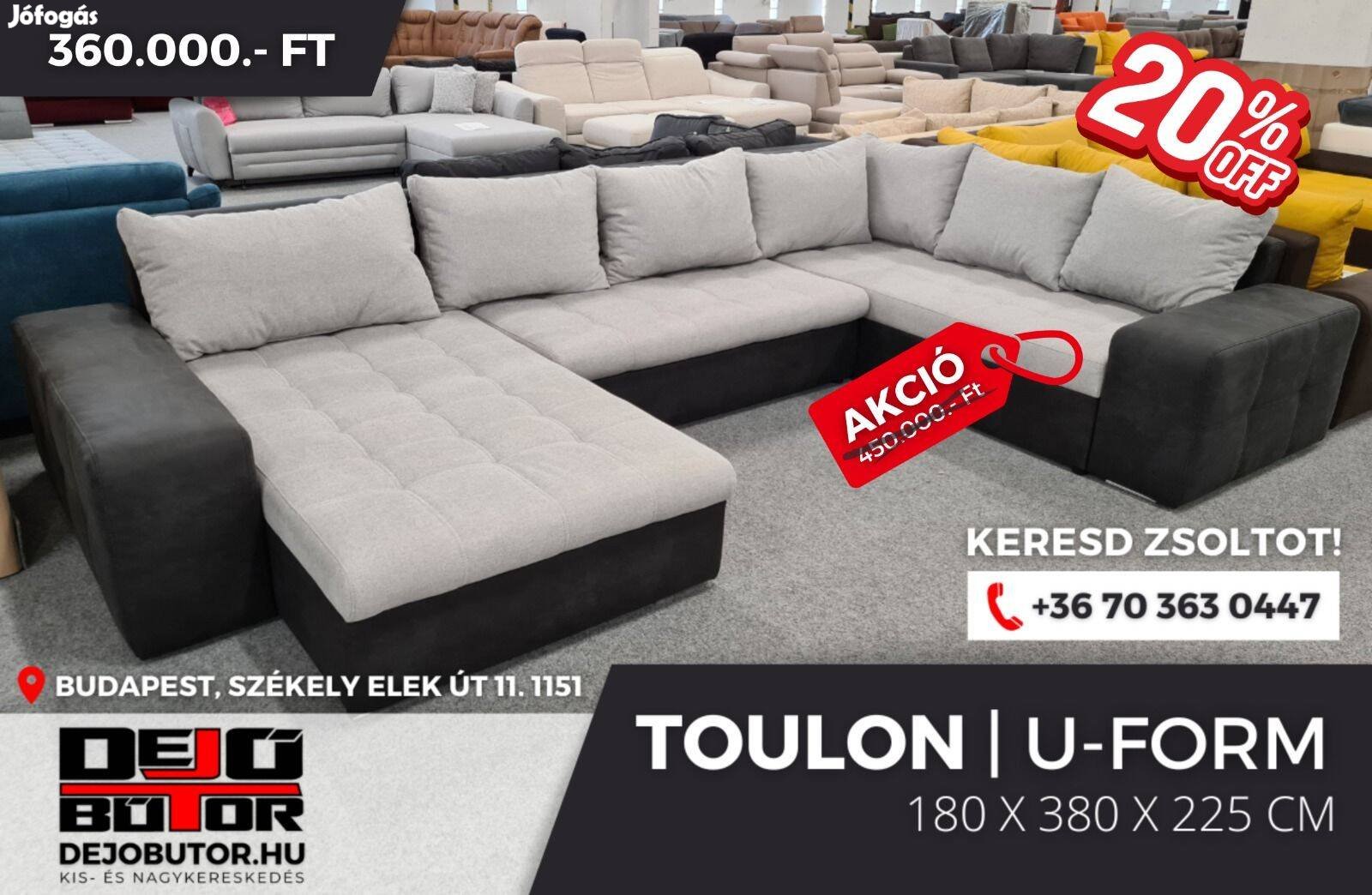 Toulon XXL ualak kanapé ülőgarnitúra 180x380x225 cm