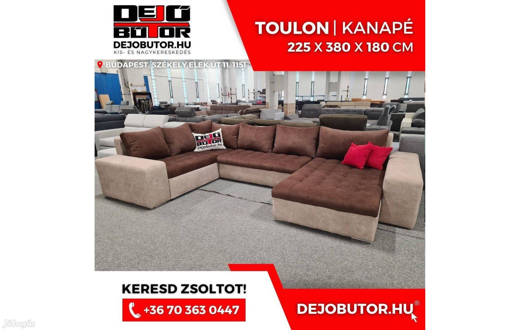 Toulon XXL ualak kanapé ülőgarnitúra 180x380x225 cm bronz bútor