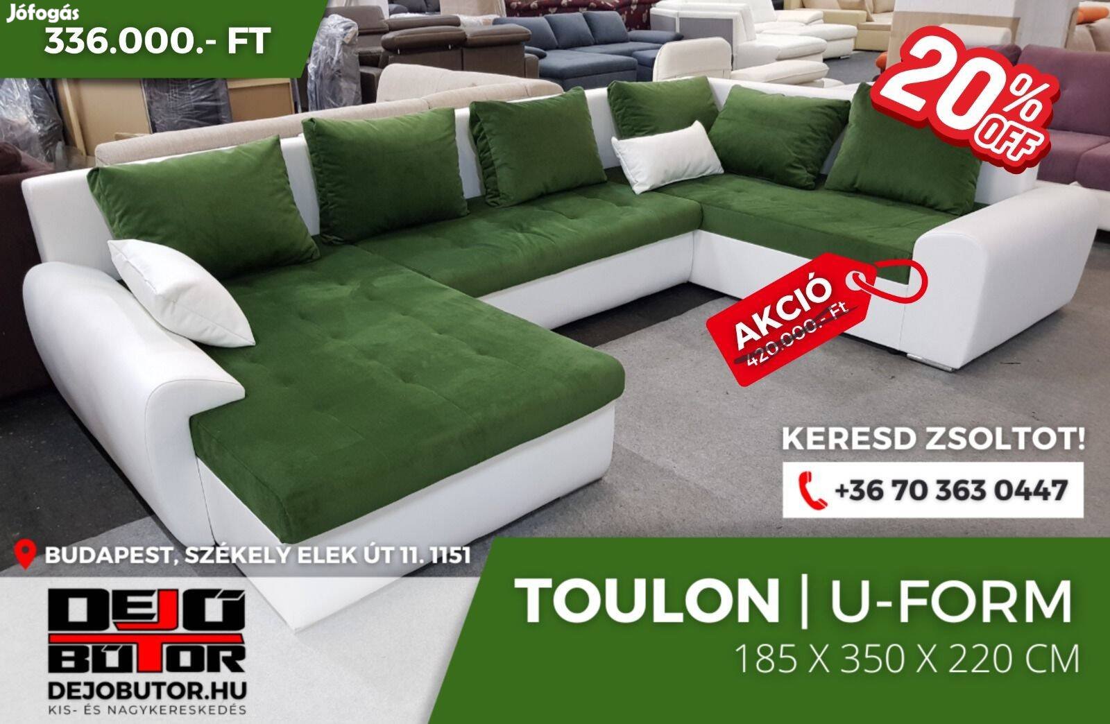 Toulon régi sarok kanapé ülőgarnitúra ualak 185x350x220 cm