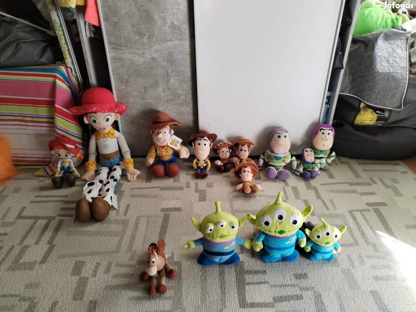 Toy Story szemenagy woody Jessy buzz ürlény plüss ágynemű jelmez