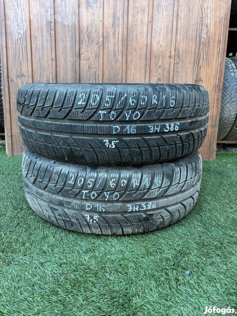 Toyo 205/60 R16 7,5mm 2016-os Téli Gumiabroncs 2db #386