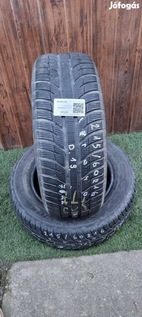 Toyo 215/60 R16 7mm 2019-es Téli Gumiabroncs 2db #399