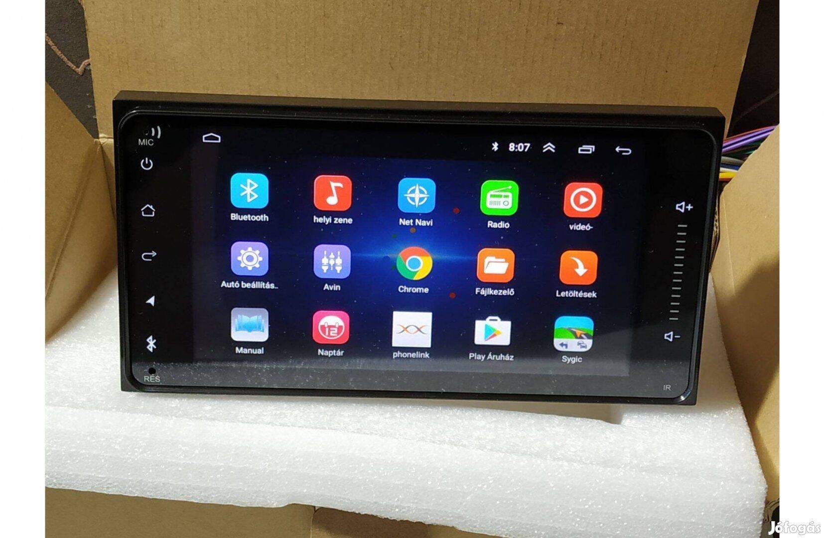 Toyota 2Din Android Rádió Multimédia Navigáció Corolla Hilux Previa