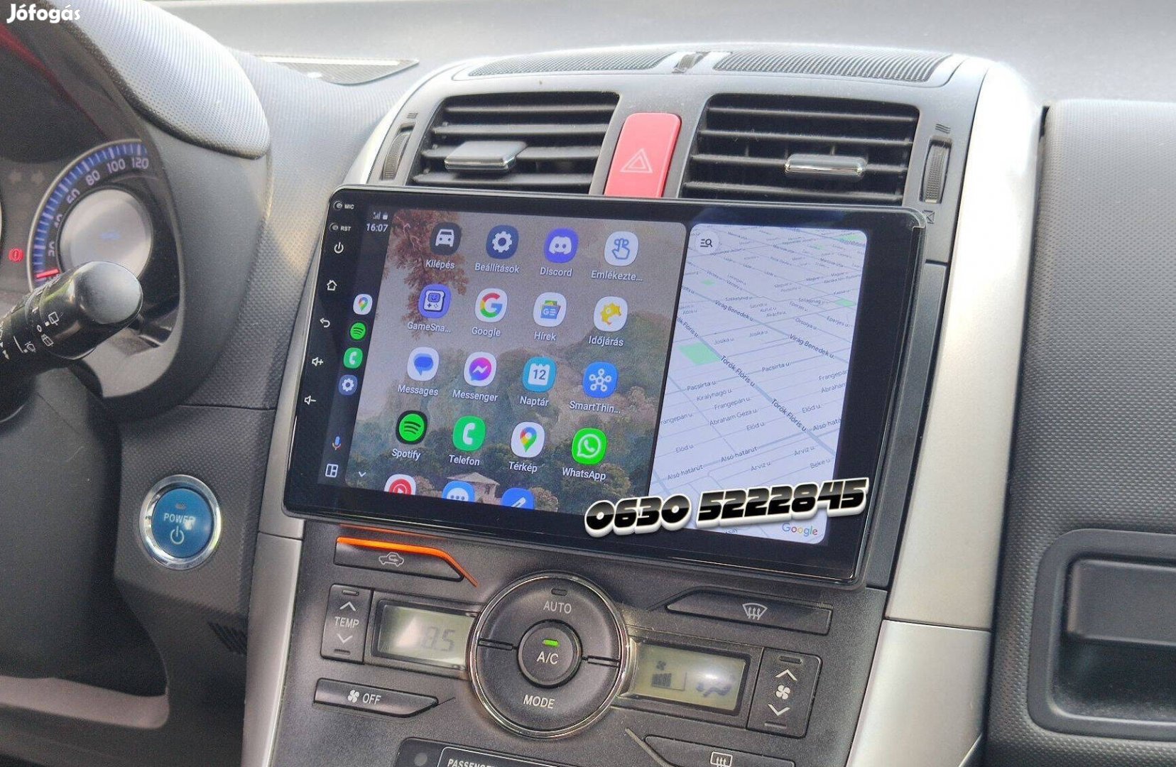 Toyota Auris E150 Rádió Android Kijelző Multimédia Navigáció Carplay