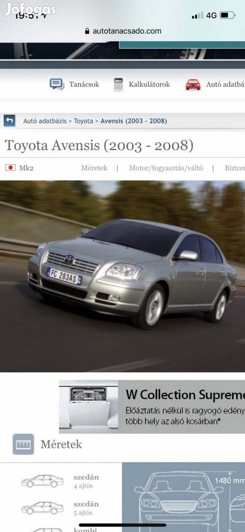 Toyota Avensis T22/T25 acélfelni garnitúra 15-ös