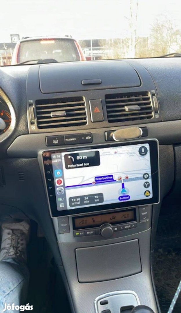 Toyota Avensis T25 Carplay Multimédia GPS Rádió Tolatókamerával