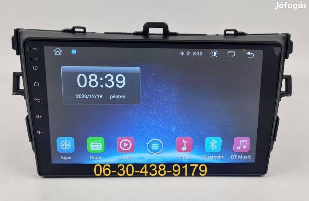 Toyota Corolla Android autórádió multimédia fejegység navi 1-6GB Carpl