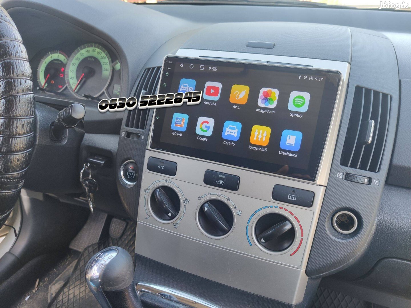 Toyota Corolla Verso Android Kijelző Rádió Multimédia Navigáció Hifi