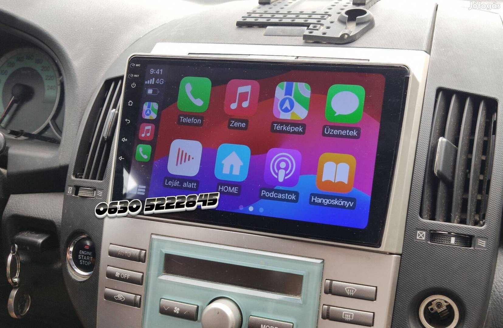 Toyota Corolla Verso Android Rádió Multimédia Hifi Navigáció Carplay