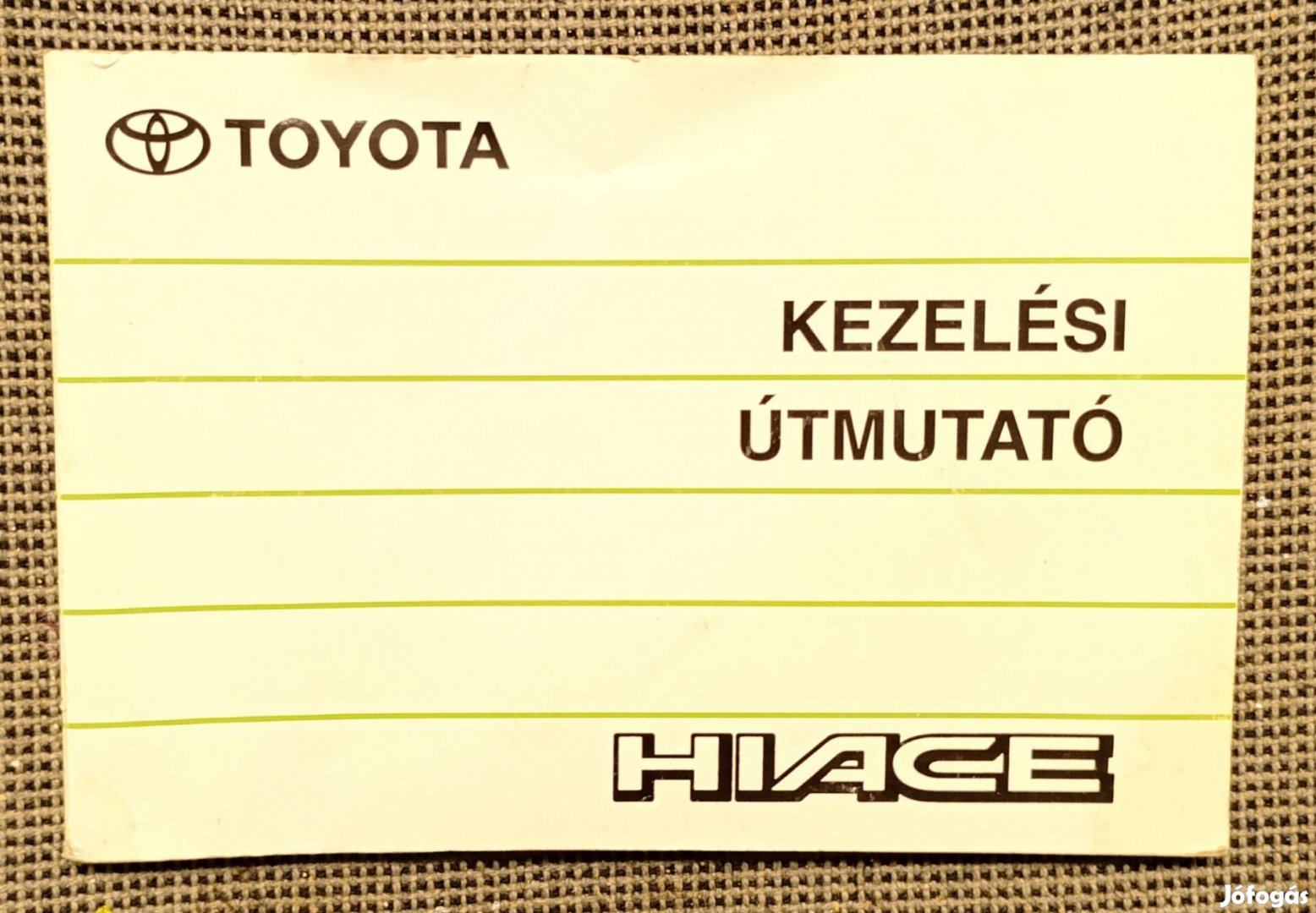 Toyota Hiace kezelési útmutató