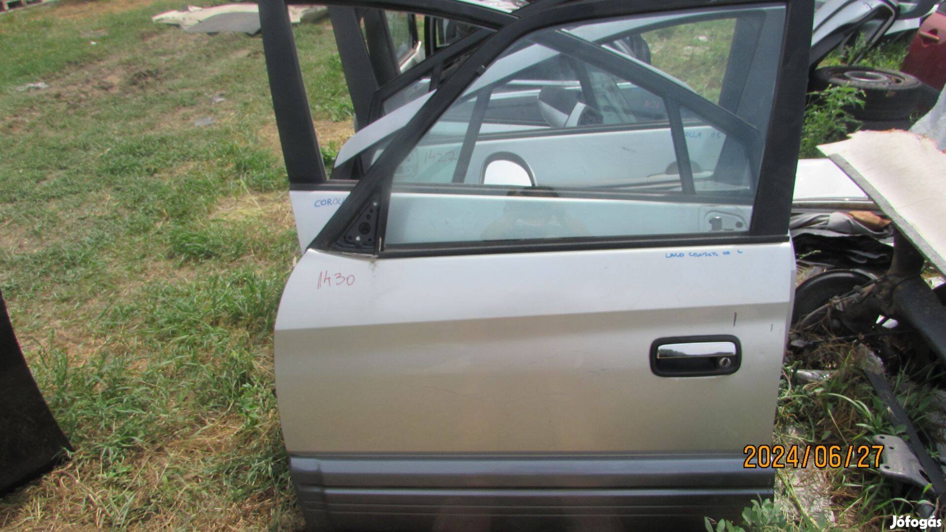 Toyota Land Cruiser 1996-2003 bal első ajtó kompletten tükör nélkül (1