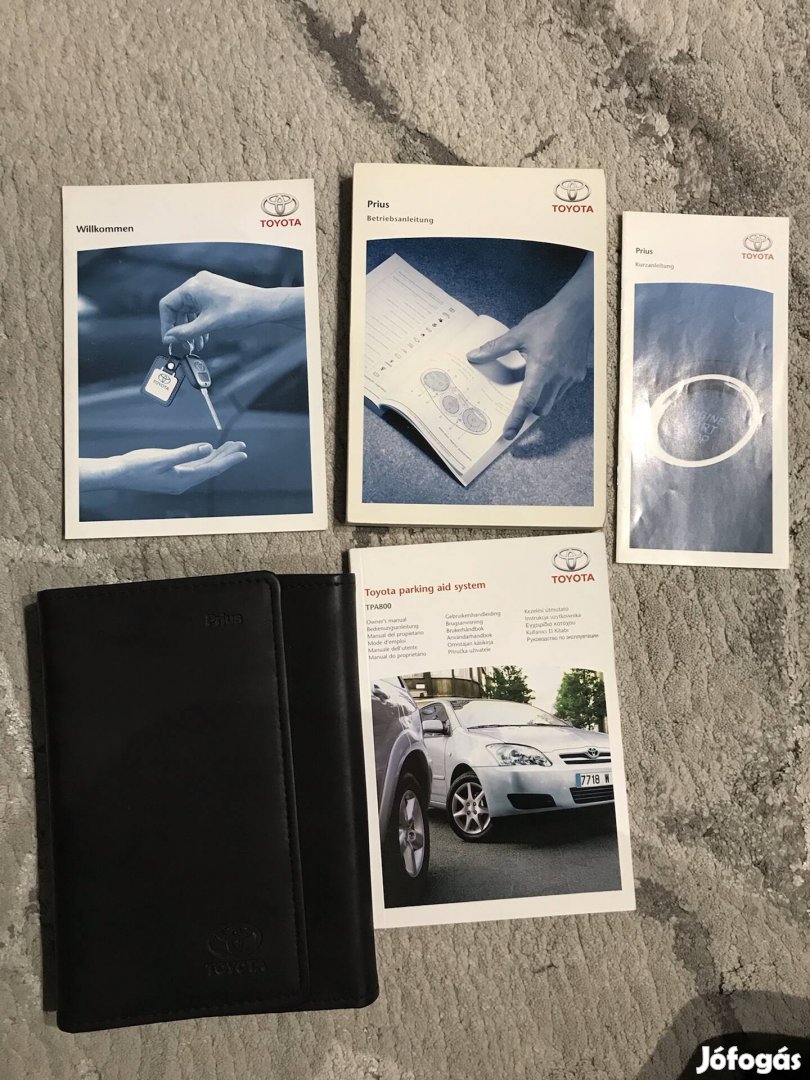 Toyota Prius 2 kezelési kézikönyv mappa