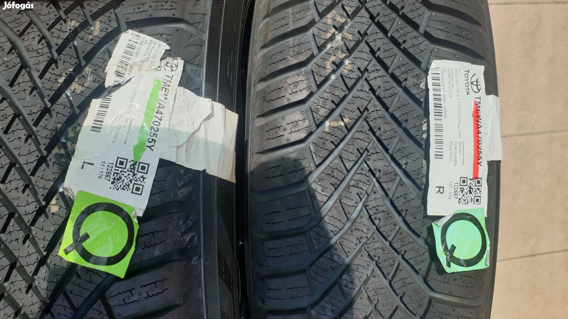 Toyota Prius 5. gen 6,5x17 col Et:40 alufelni Tpms 195/60r17 téligumi