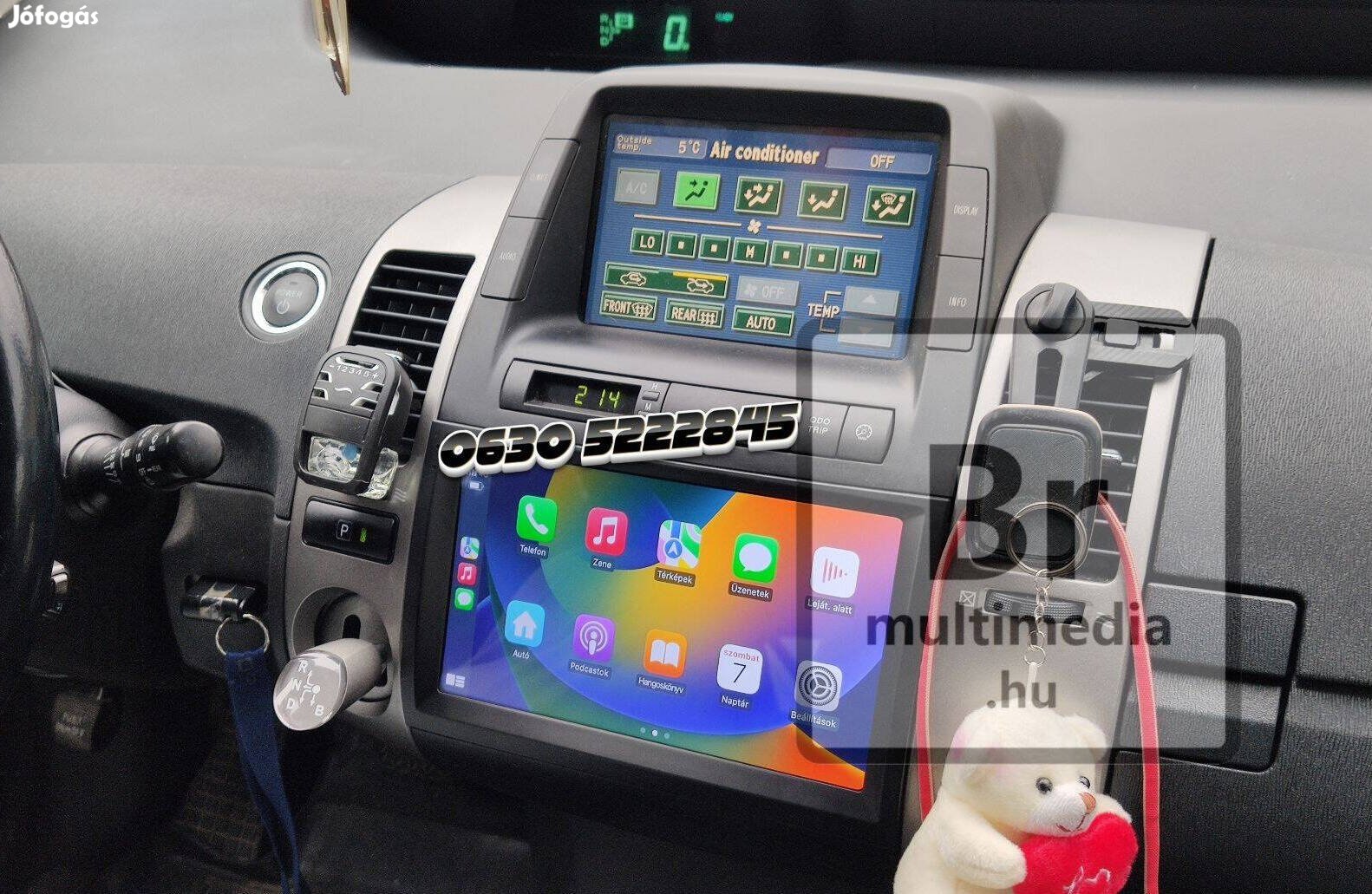 Toyota Prius Android 2Din Multimédia Navigáció Kijelző Carplay Rádió