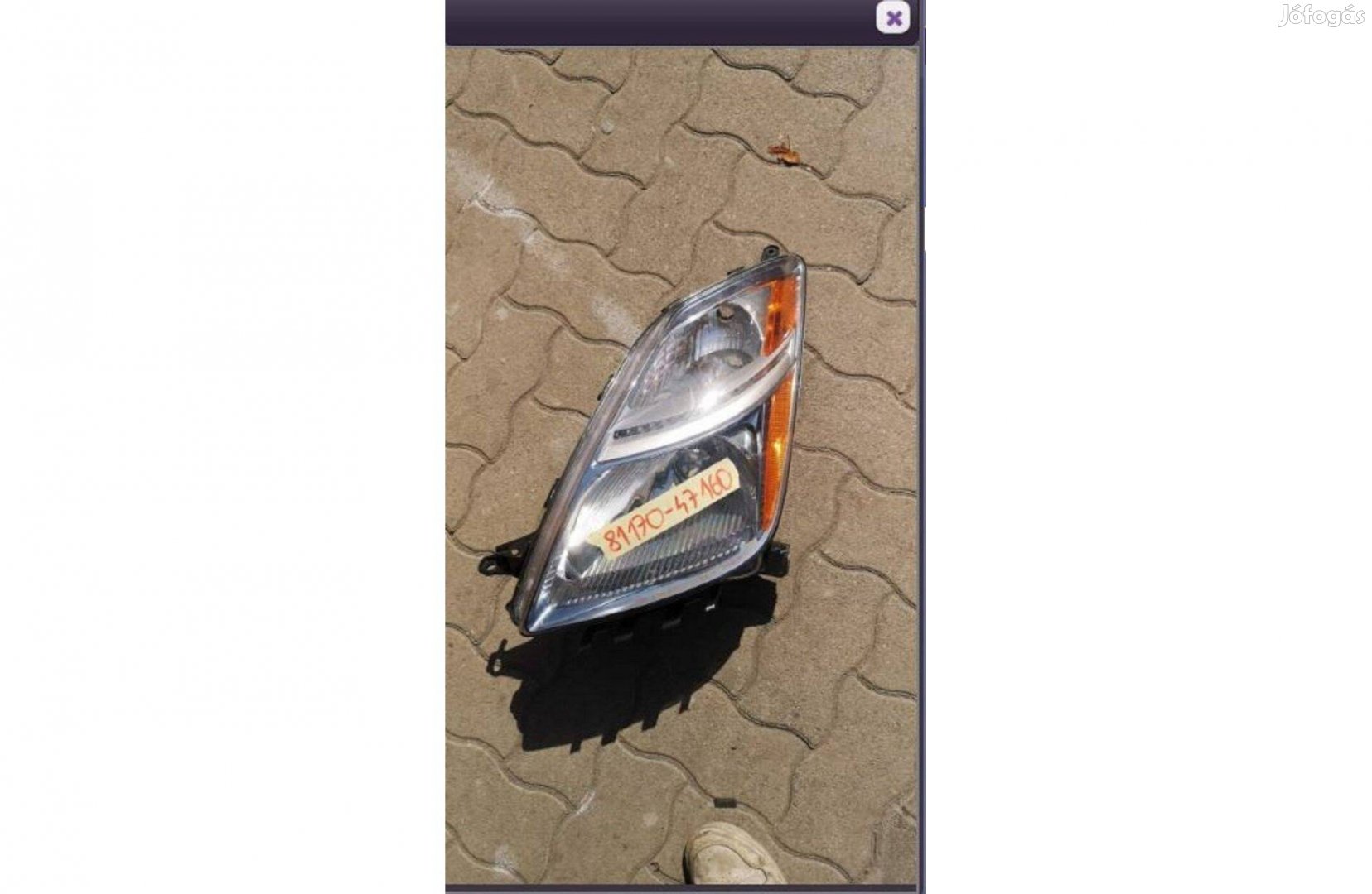 Toyota Prius bontott bal fényszóró eladó. Cikkszám:81170-47160