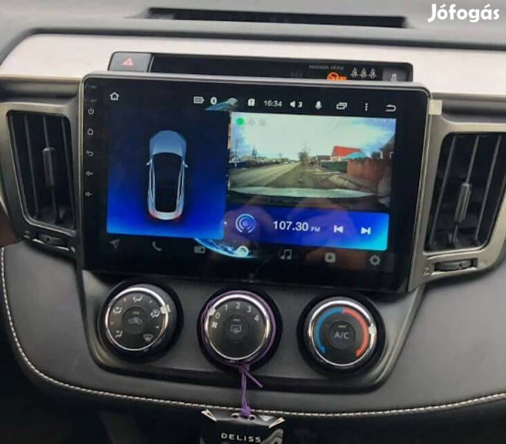 Toyota Rav4 Carplay Multimédia Android GPS Rádió Tolatókamerával