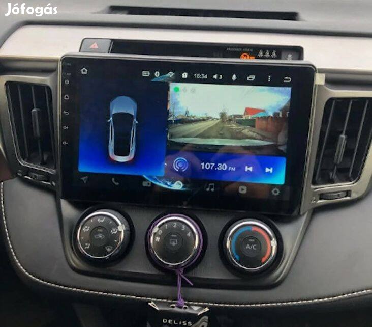 Toyota Rav4 Carplay Multimédia Android GPS Rádió Tolatókamerával