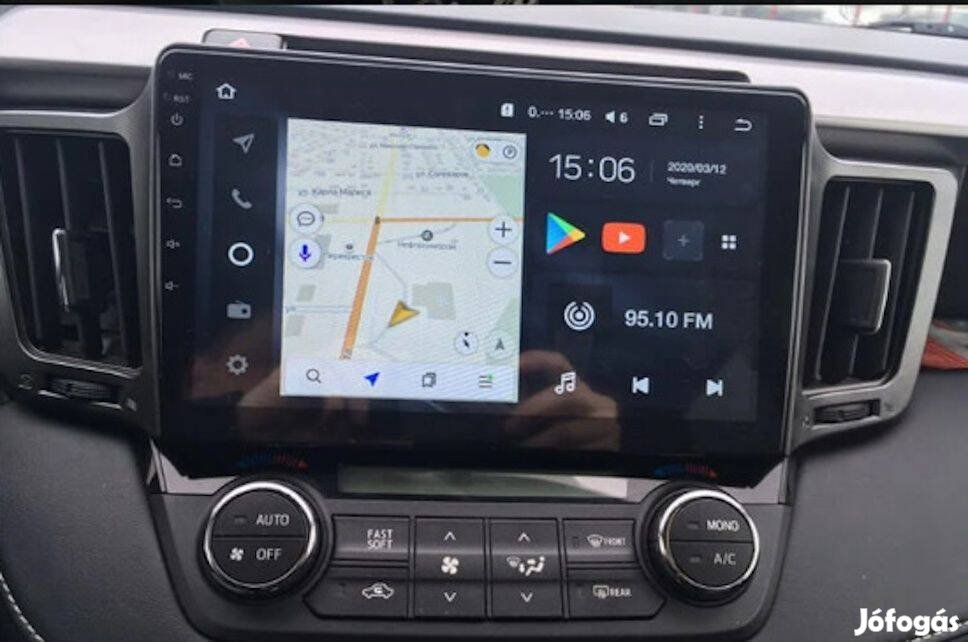 Toyota Rav4 Carplay Multimédia GPS Rádió Tolatókamerával