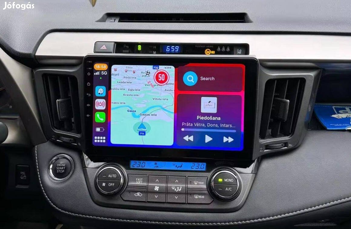 Toyota Rav4 Rav 4 Rádió Android Multimédia Kijelző Navigáció Carplay