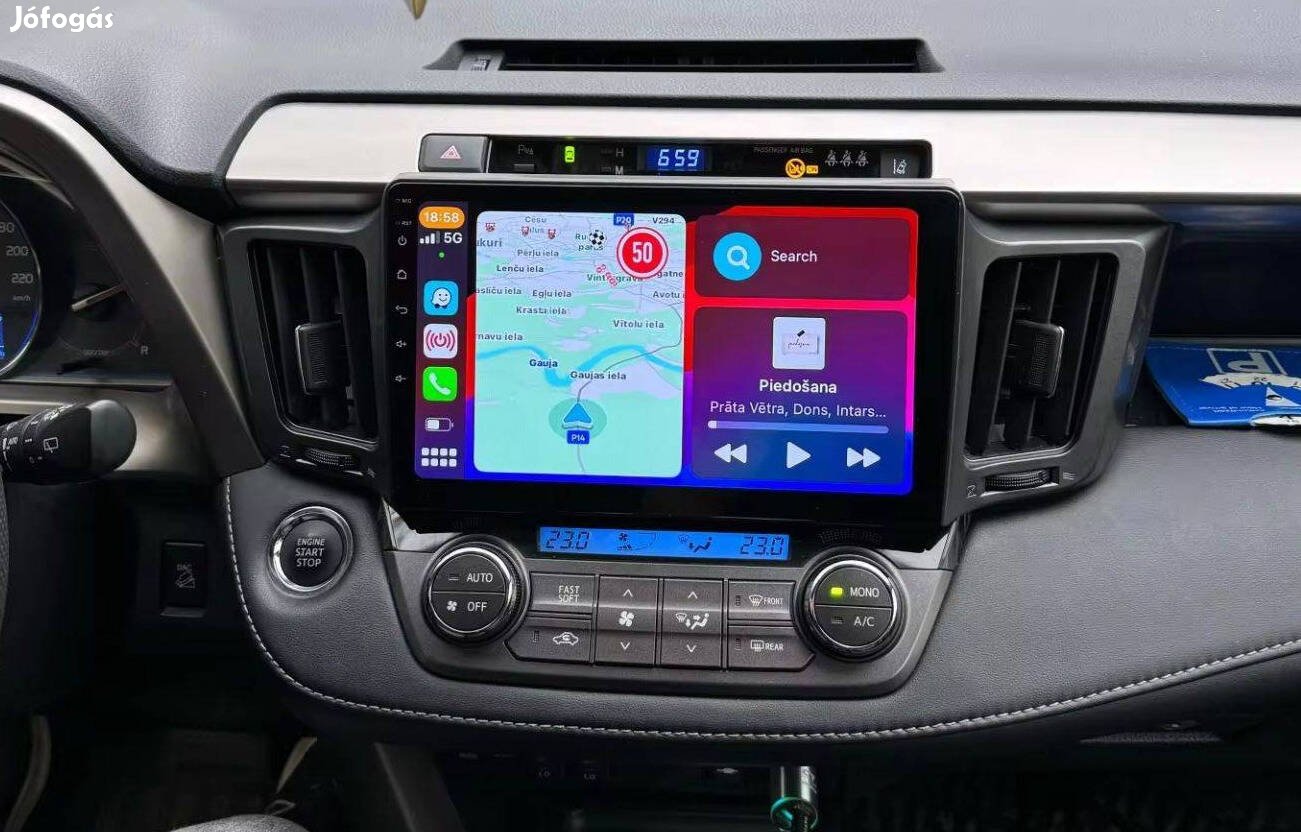 Toyota Rav4 Rav 4 Rádió Android Multimédia Kijelző Navigáció Carplay