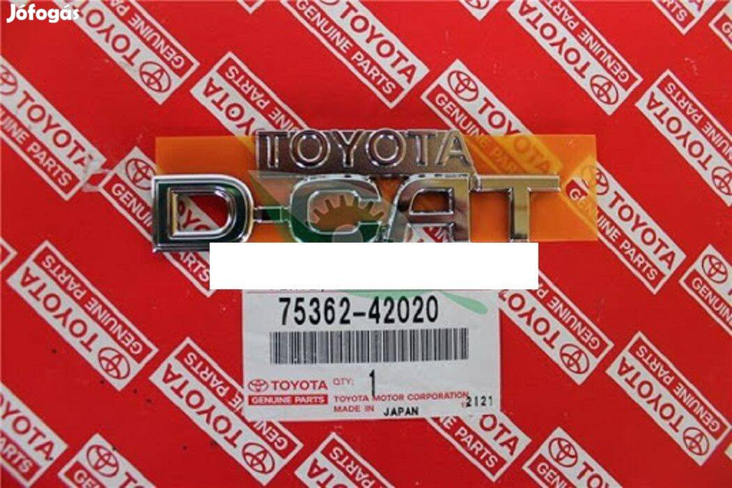 Toyota Rav4 - D4-CAT embléma eladó. Cikkszám:75362-42020