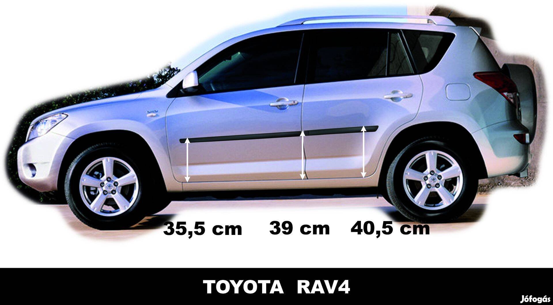 Toyota Rav-4 2007-től Ajtóvédő Díszléc Oldalcsík