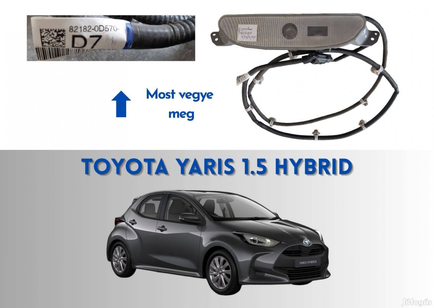 Toyota Yaris 1.5 Hybrid P21 PA1 PH1 lcsomagtér ajtó lámpa 821820D570