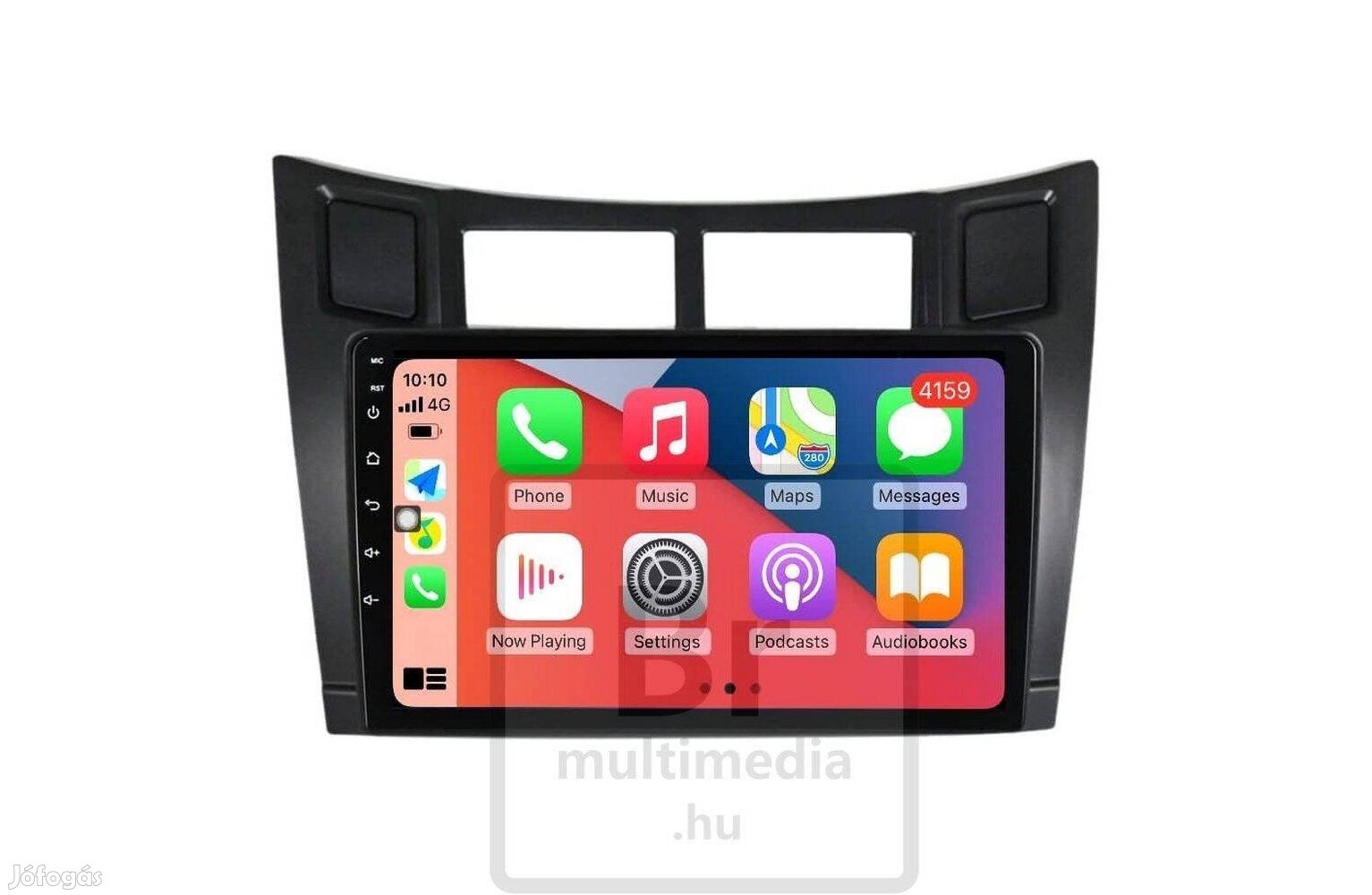 Toyota Yaris Android Rádió Multimédia Navigáció Carplay Kijelző Hifi